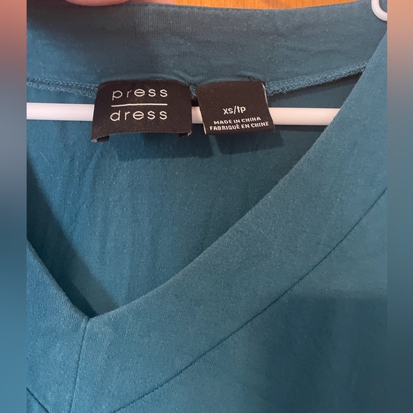 Teal midi t-shirt dress - size XS, fit up to medium - Picture 4 of 6